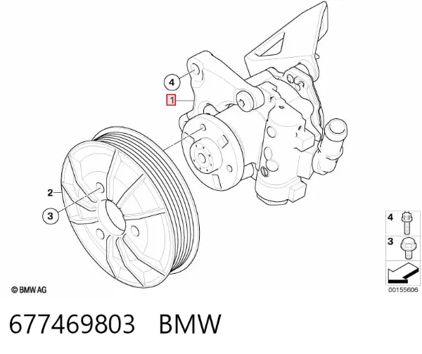 Bomba de dirección 677469803 BMW