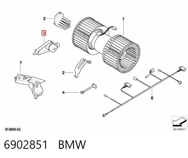 Cerradura de la tapa del depósito de combustible 6902851 BMW