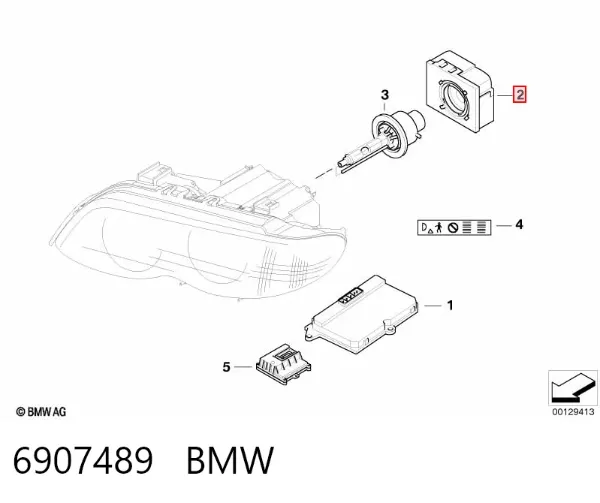 Centralita, faros xenon 6907489 BMW