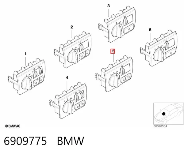 Módulo de iluminación 6909775 BMW