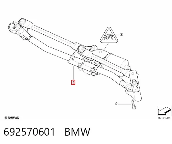Varilla de limpiaparabrisas 692570601 BMW