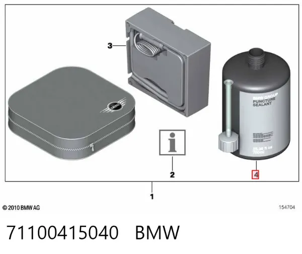 Sellador de neumáticos 71100415040 BMW