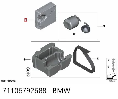 Compresor de inflado de neumáticos BMW 71106792688