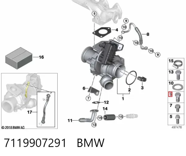 Tornillo 7119907291 BMW