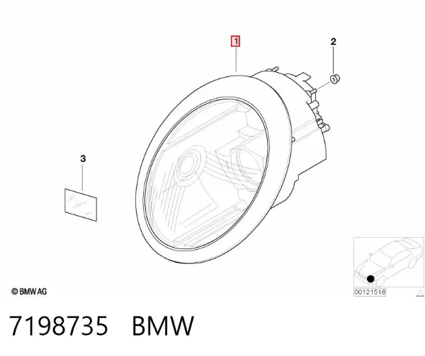 Faro izquierdo 7198735 BMW