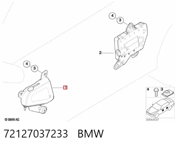 Airbag de puerta delantera izquierda 72127037233 BMW