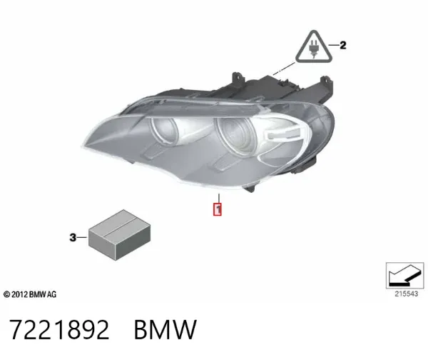 Faro derecho 7221892 BMW