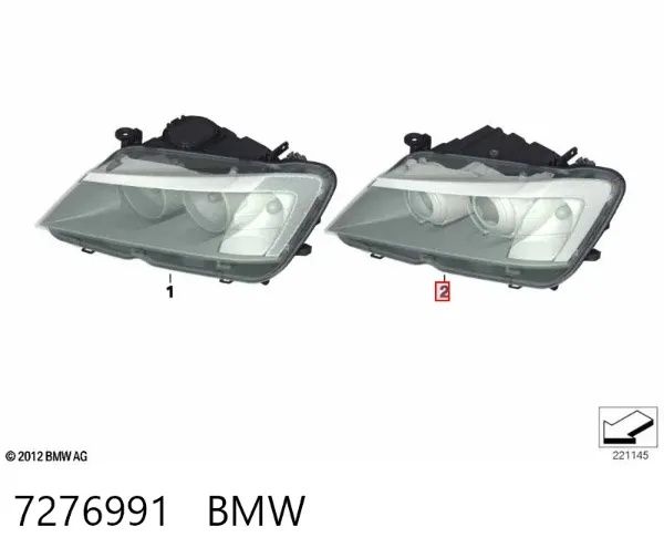 Faro izquierdo 7276991 BMW