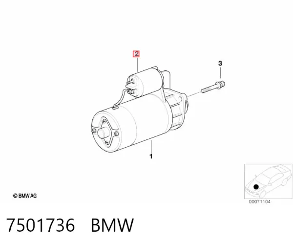 Solenoide de arranque 7501736 BMW
