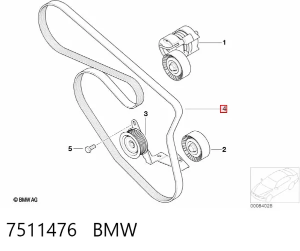 Correa de alternador 7511476 BMW