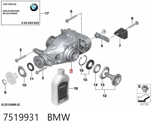 Grupo trasero 7519931 BMW