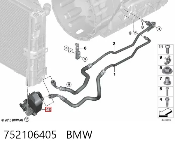 Radiador de refrigeración de la transmisión 752106405 BMW