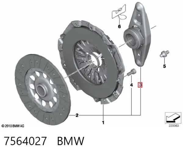 Cojinete de embrague 7564027 BMW