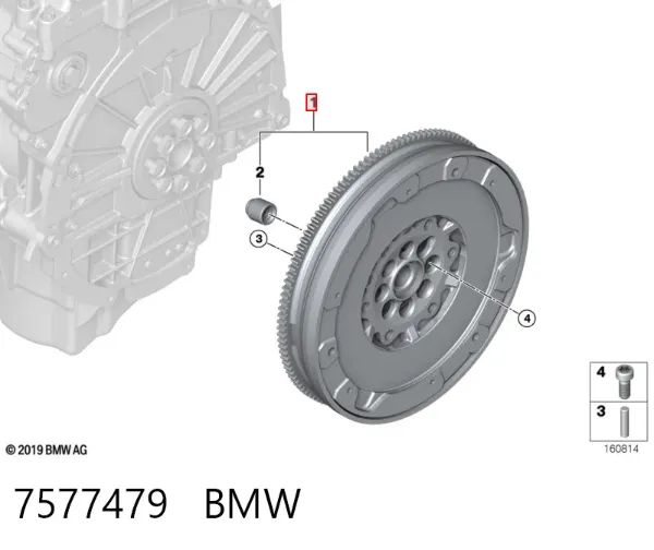 Volante motor 7577479 BMW