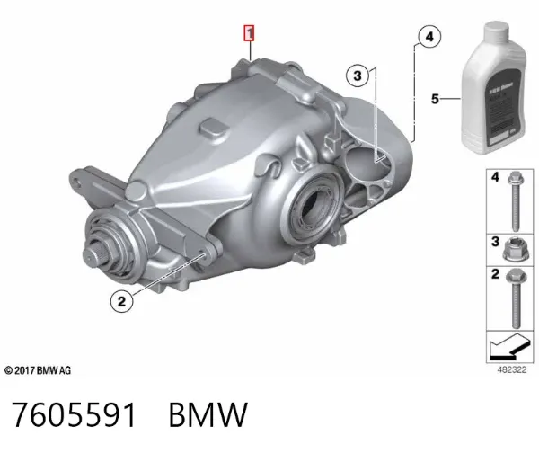 Eje trasero completo 7605591 BMW
