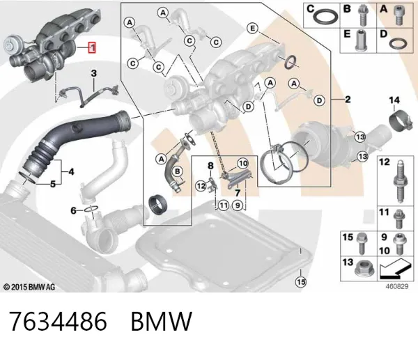 Turbocompresor 7634486 BMW