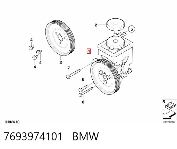 Bomba de dirección 7693974101 BMW