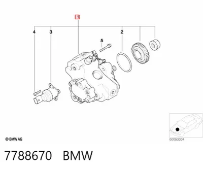 Bomba de alta presión de combustible BMW 7788670
