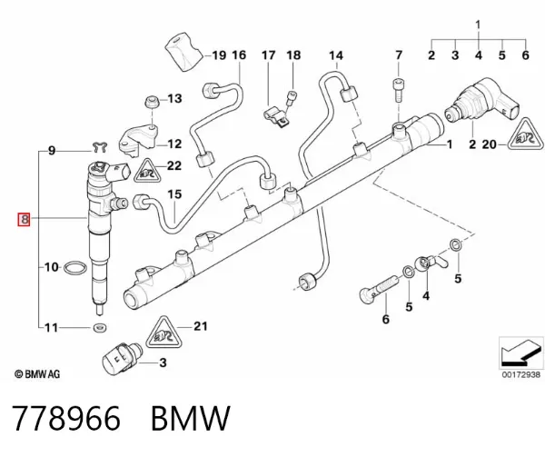 Inyector 778966 BMW