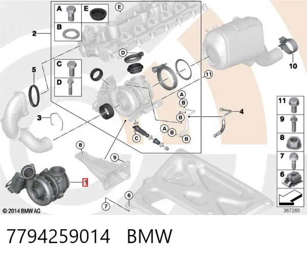 Turbocompresor 7794259014 BMW