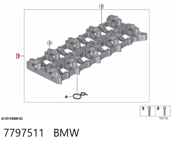 Bancada del árbol de levas 7797511 BMW