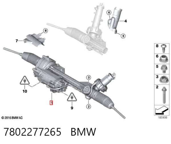 Cremallera de dirección 7802277265 BMW
