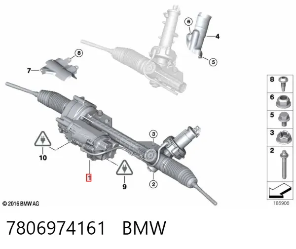 Cremallera de dirección 7806974161 BMW