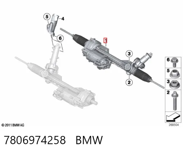 Cremallera de dirección 7806974258 BMW