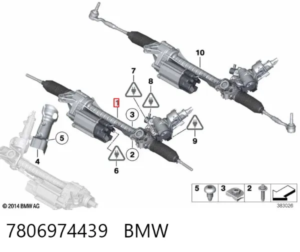 Cremallera de dirección 7806974439 BMW
