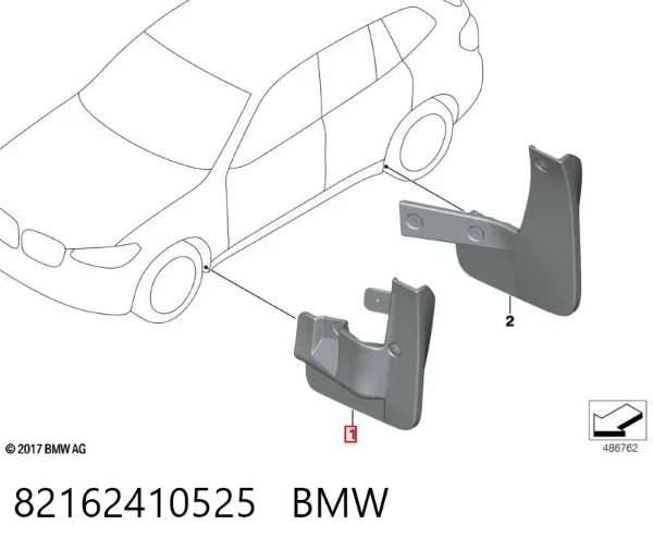 Guardabarros delanteros 82162410525 BMW
