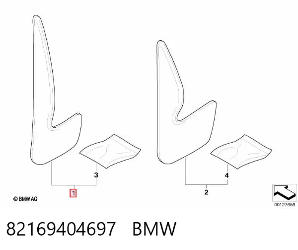 Guardabarros delanteros 82169404697 BMW
