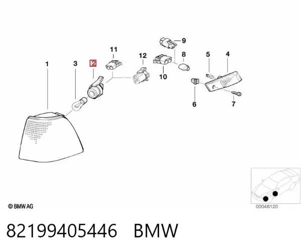 Piloto intermitente derecho 82199405446 BMW