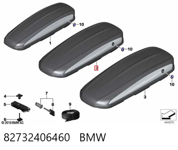 Baca de techo 82732406460 BMW