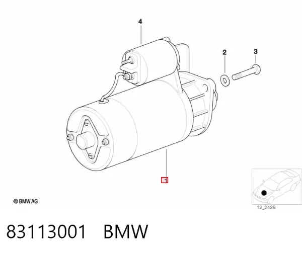 Motor de arranque 83113001 BMW