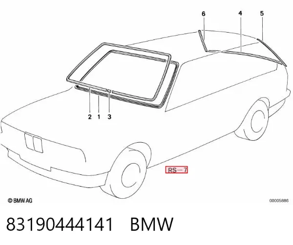 Sellador adhesivo para cristales 83190444141 BMW