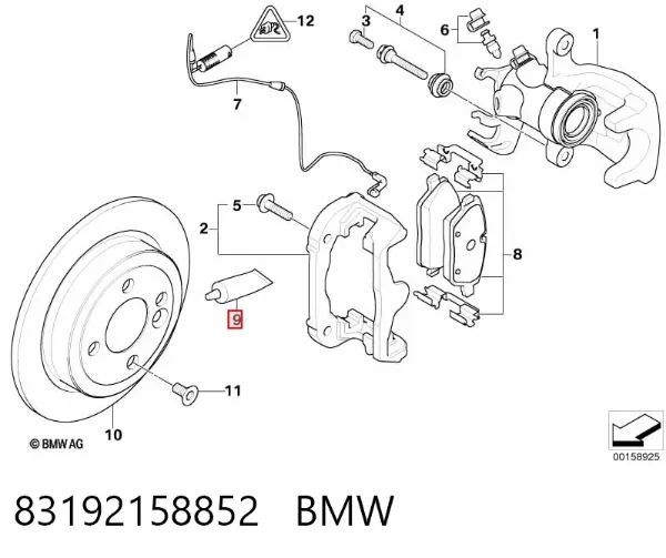 Grasa para sistemas de frenos 83192158852 BMW