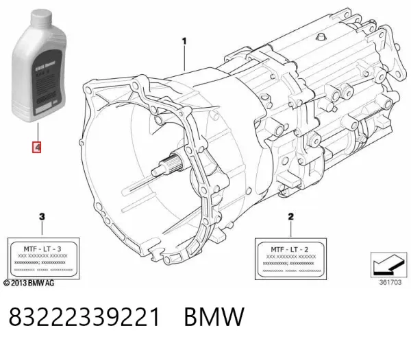 Aceite caja de cambios 83222339221 BMW