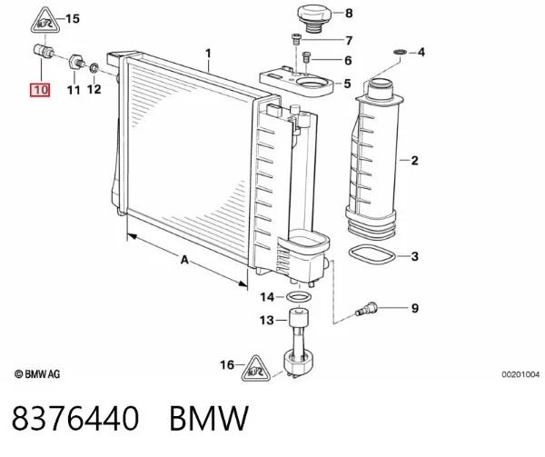 Sensor de temperatura 8376440 BMW