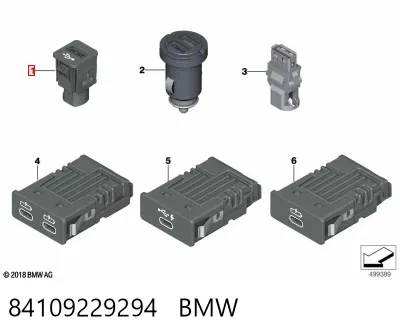 Concentrador USB BMW 84109229294