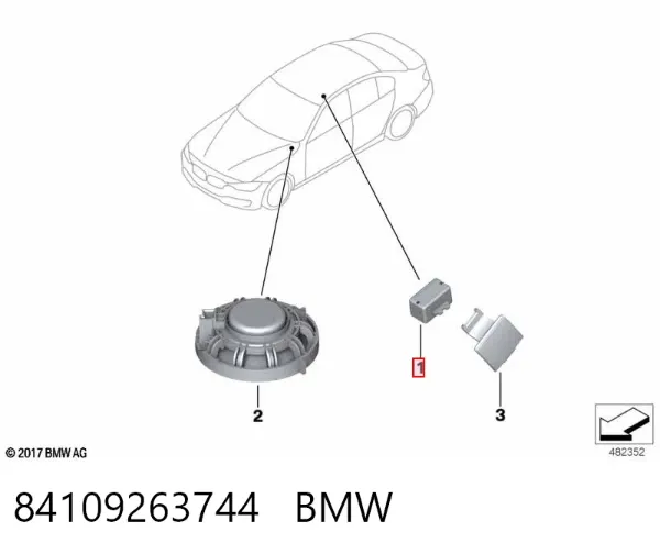 Micrófono 84109263744 BMW