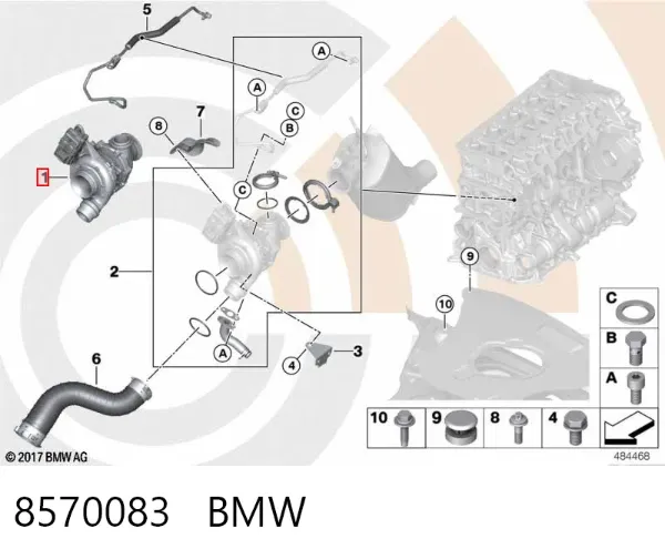 Turbocompresor 8570083 BMW