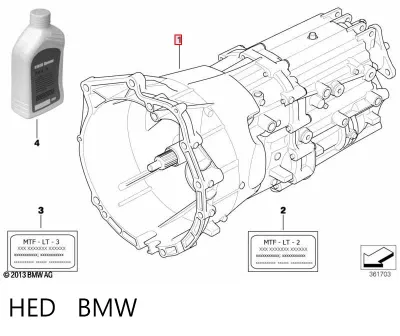 Caja de cambios manual completa BMW HED