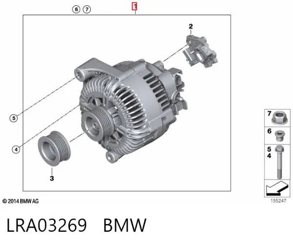 Alternador LRA03269 BMW