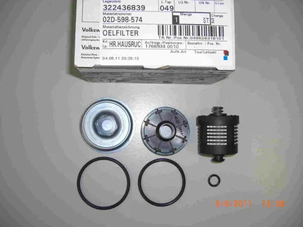 Filtro del sistema hidráulico 02D598574 VAG