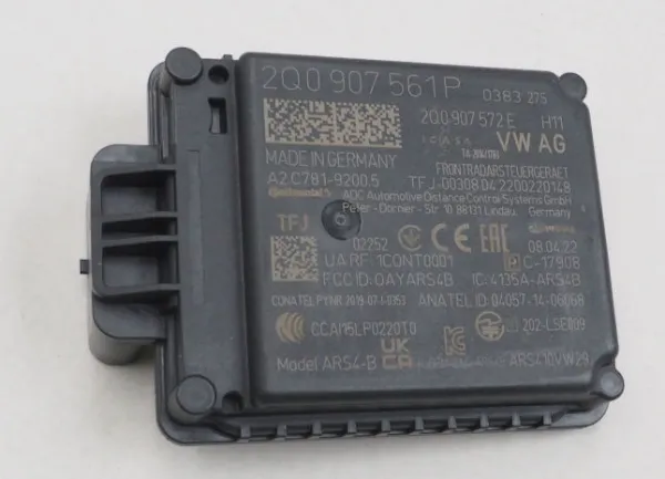 Sensor de distancia por radar 2Q0907561P VAG