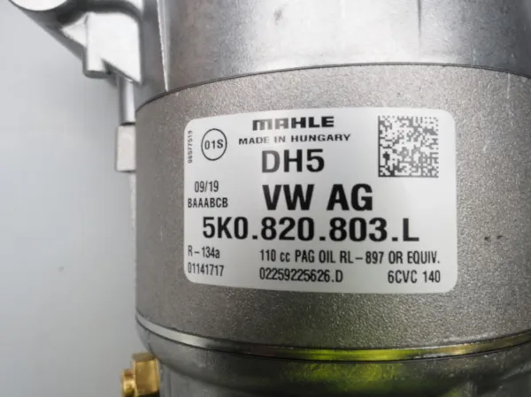 Compresor de aire acondicionado 5K0820803L VAG