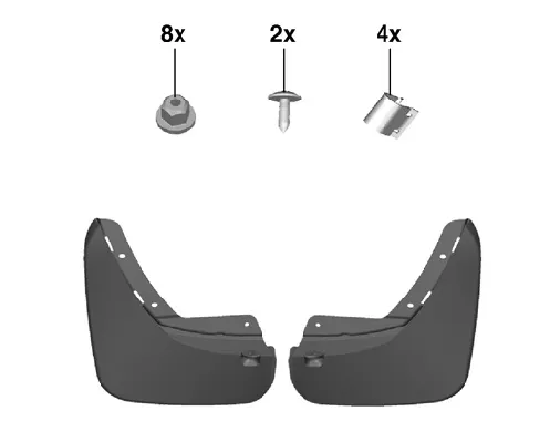 Faldillas guardabarros traseros Audi Q3 8UB, 8UG