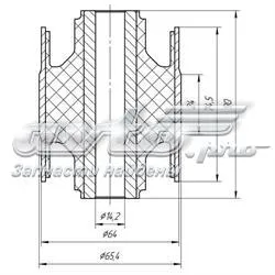 Silentblock del brazo de suspensión 1434 Metgum