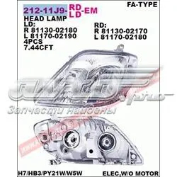 Faro derecho 21211J9RLDEM Depo/Loro/Abakus