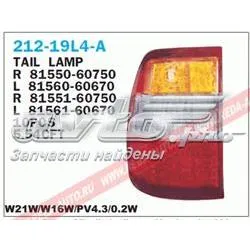 Piloto trasero exterior derecho 21219L4RA Depo/Loro/Abakus